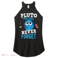 Pluto Never Forge Astronomy Science Space Geek Women's Perfect Tri Rocker Tank thumb 0