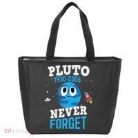 Pluto Never Forge Astronomy Science Space Geek Tote Bag thumb 0