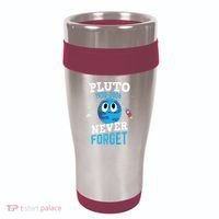 Pluto Never Forge Astronomy Science Space Geek 16oz Travel Tumbler thumb 0