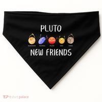 Pluto New Friends Dwarf Planets Funny Astronomy Science USA-Made Doggie Bandana thumb 0