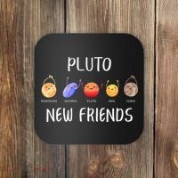 Pluto New Friends Dwarf Planets Funny Astronomy Science Coaster thumb 0