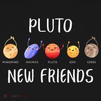 Pluto New Friends Dwarf Planets Funny Astronomy Science Polo thumb 3