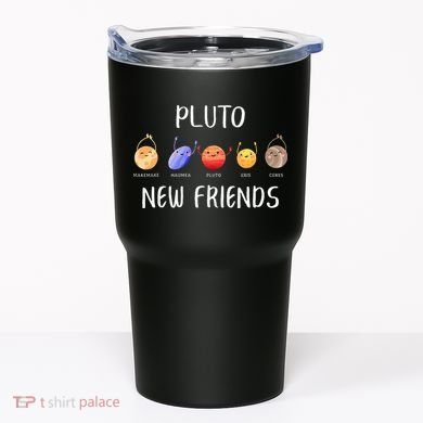 Pluto New Friends Dwarf Planets Funny Astronomy Science Tumbler