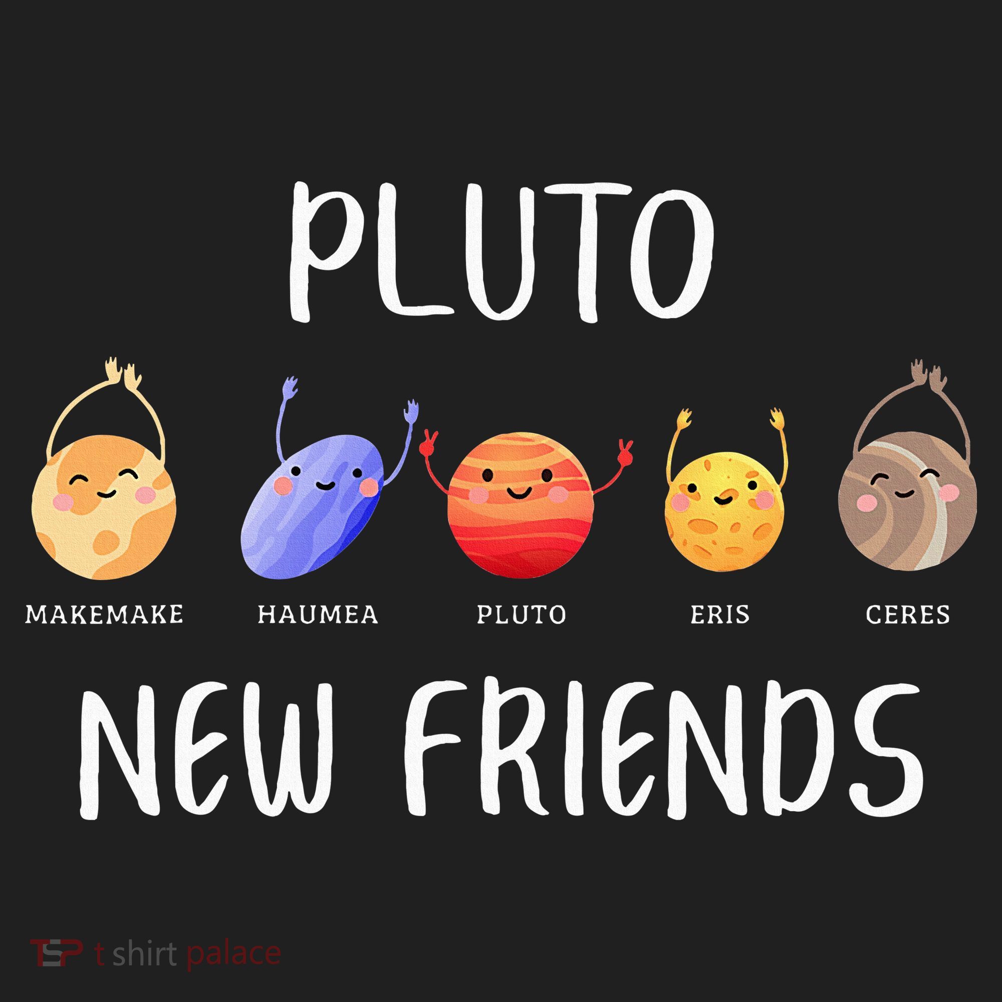 Pluto New Friends Dwarf Planets Funny Astronomy Science Golf Towel