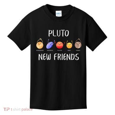 Pluto New Friends Dwarf Planets Funny Astronomy Science Kids T-Shirt