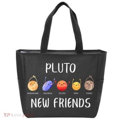 Pluto New Friends Dwarf Planets Funny Astronomy Science Tote Bag