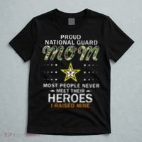 Proud National Guard Mom I Raised My Heroes Camouflage Army T-Shirt thumb 5