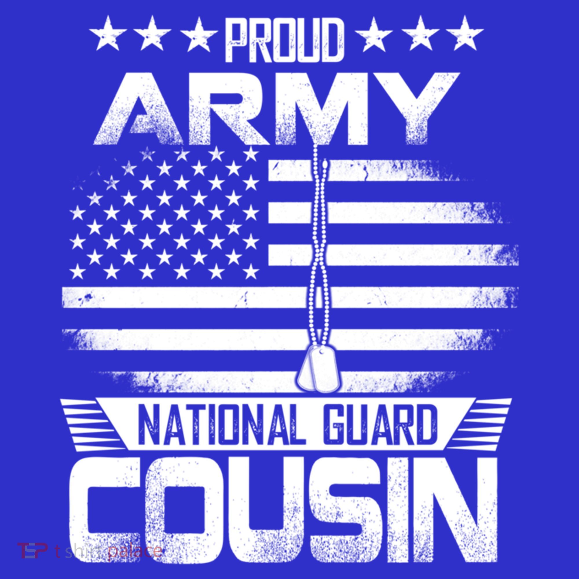 Proud National Guard Veteran Cousin With Us Flag Patrioitc Gift Women's Tank Top
