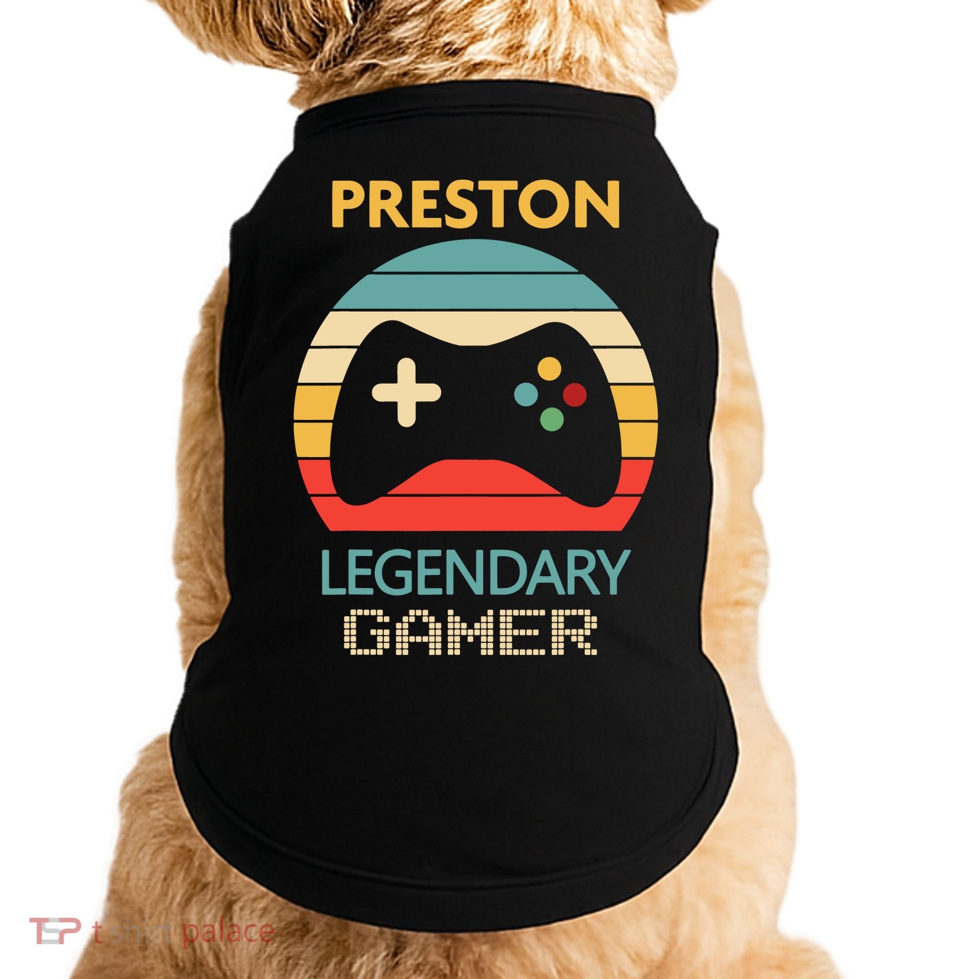 Preston Name Gift Personalized Legendary Gamer Doggie Tank