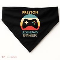 Preston Name Gift Personalized Legendary Gamer USA-Made Doggie Bandana thumb 0