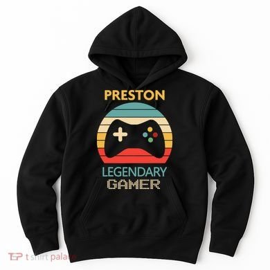 Preston Name Gift Personalized Legendary Gamer Hoodie