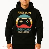 Preston Name Gift Personalized Legendary Gamer Hoodie thumb 2