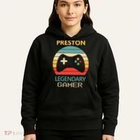 Preston Name Gift Personalized Legendary Gamer Hoodie thumb 5
