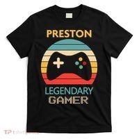 Preston Name Gift Personalized Legendary Gamer T-Shirt thumb 0