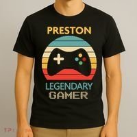 Preston Name Gift Personalized Legendary Gamer T-Shirt thumb 3