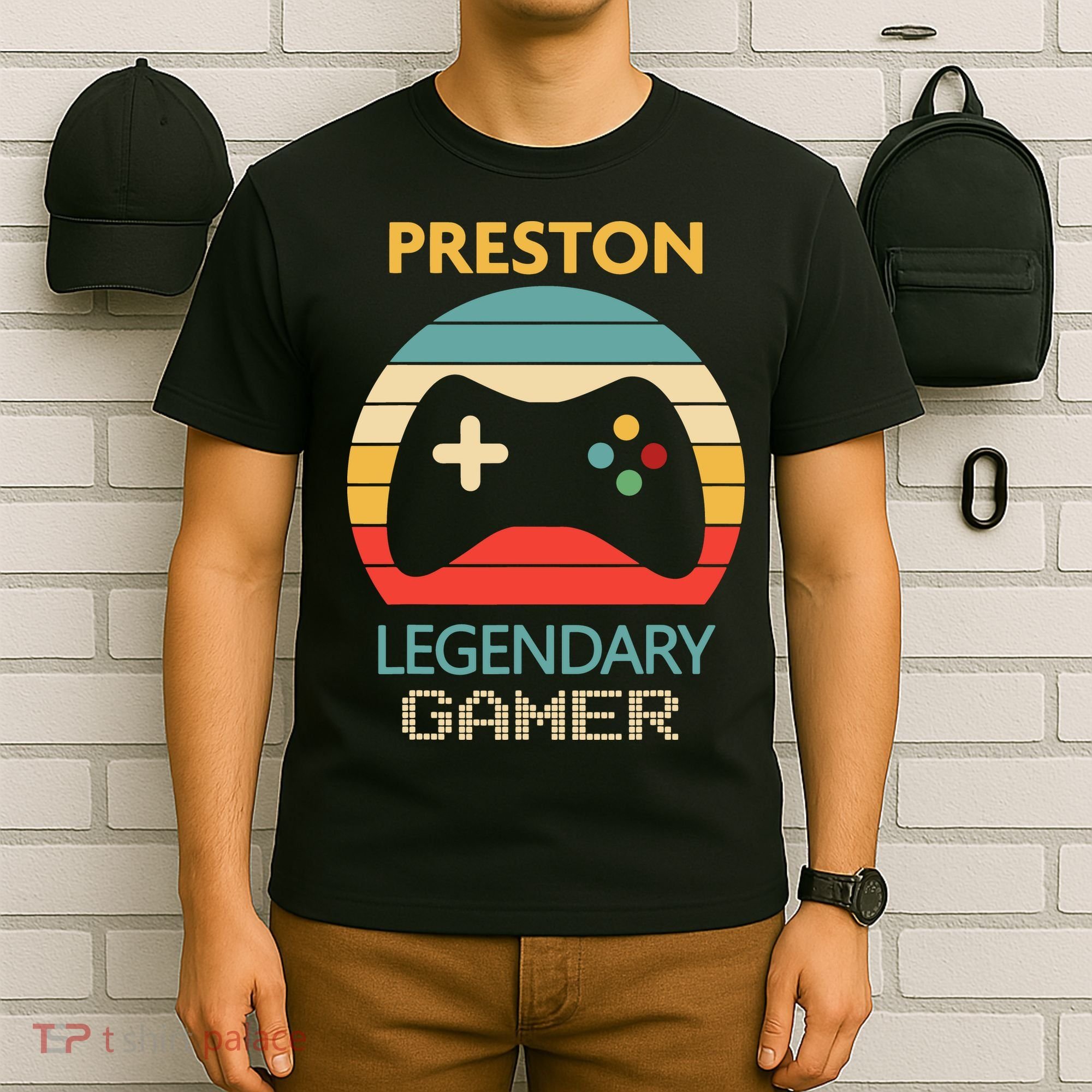 Preston Name Gift Personalized Legendary Gamer T-Shirt