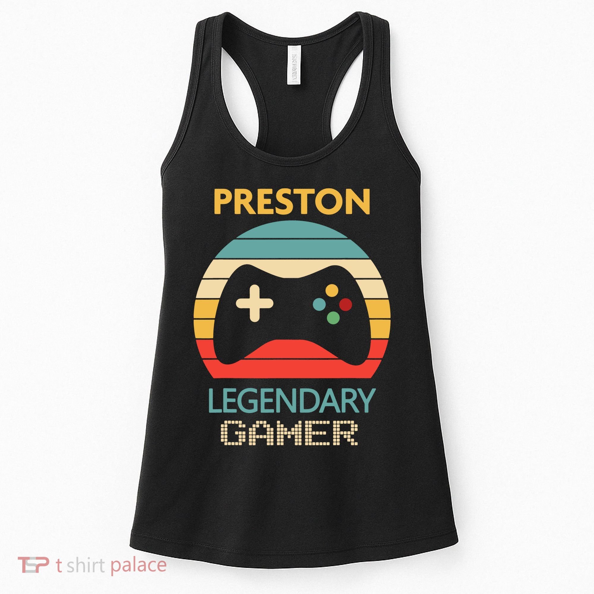 Preston Name Gift Personalized Legendary Gamer Women's Tank Top