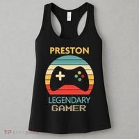 Preston Name Gift Personalized Legendary Gamer Women's Tank Top thumb 3