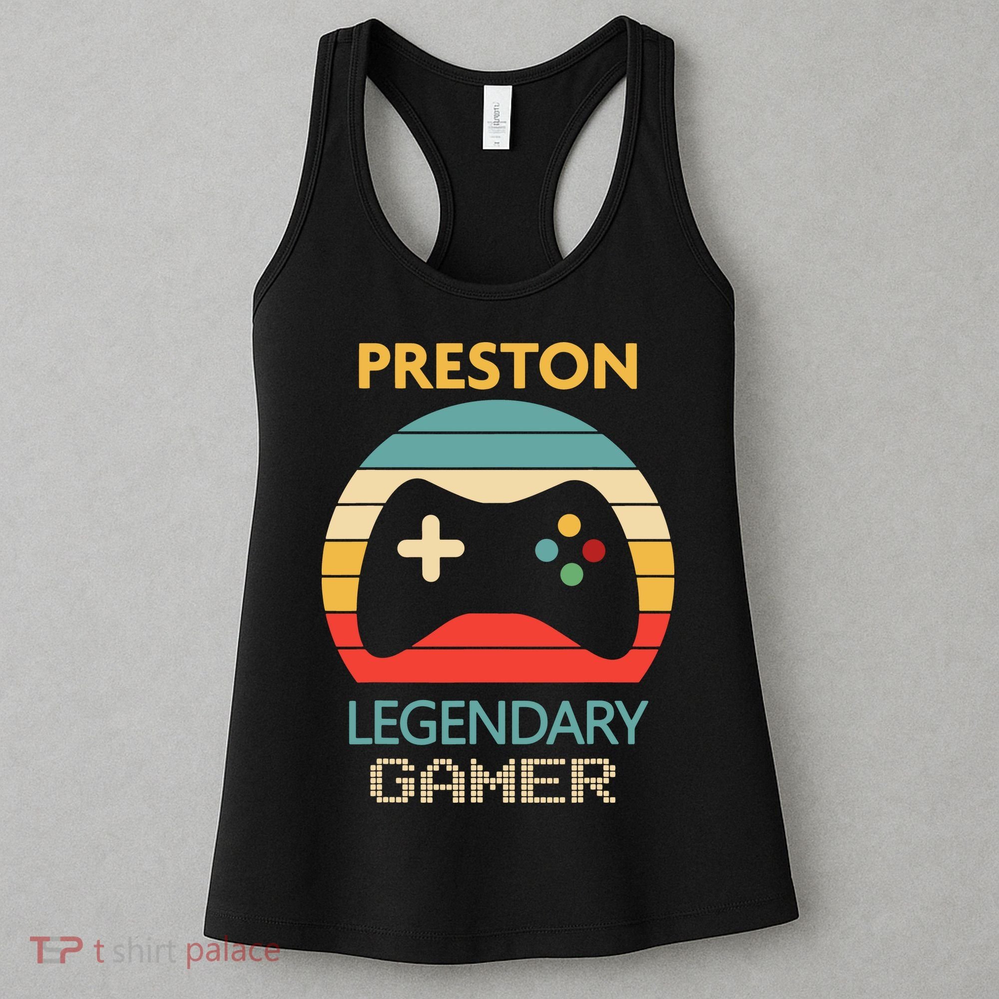 Preston Name Gift Personalized Legendary Gamer Women's Tank Top