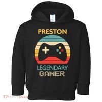 Preston Name Gift Personalized Legendary Gamer Toddler Hoodie thumb 0