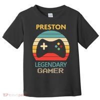 Preston Name Gift Personalized Legendary Gamer Toddler T-Shirt thumb 0