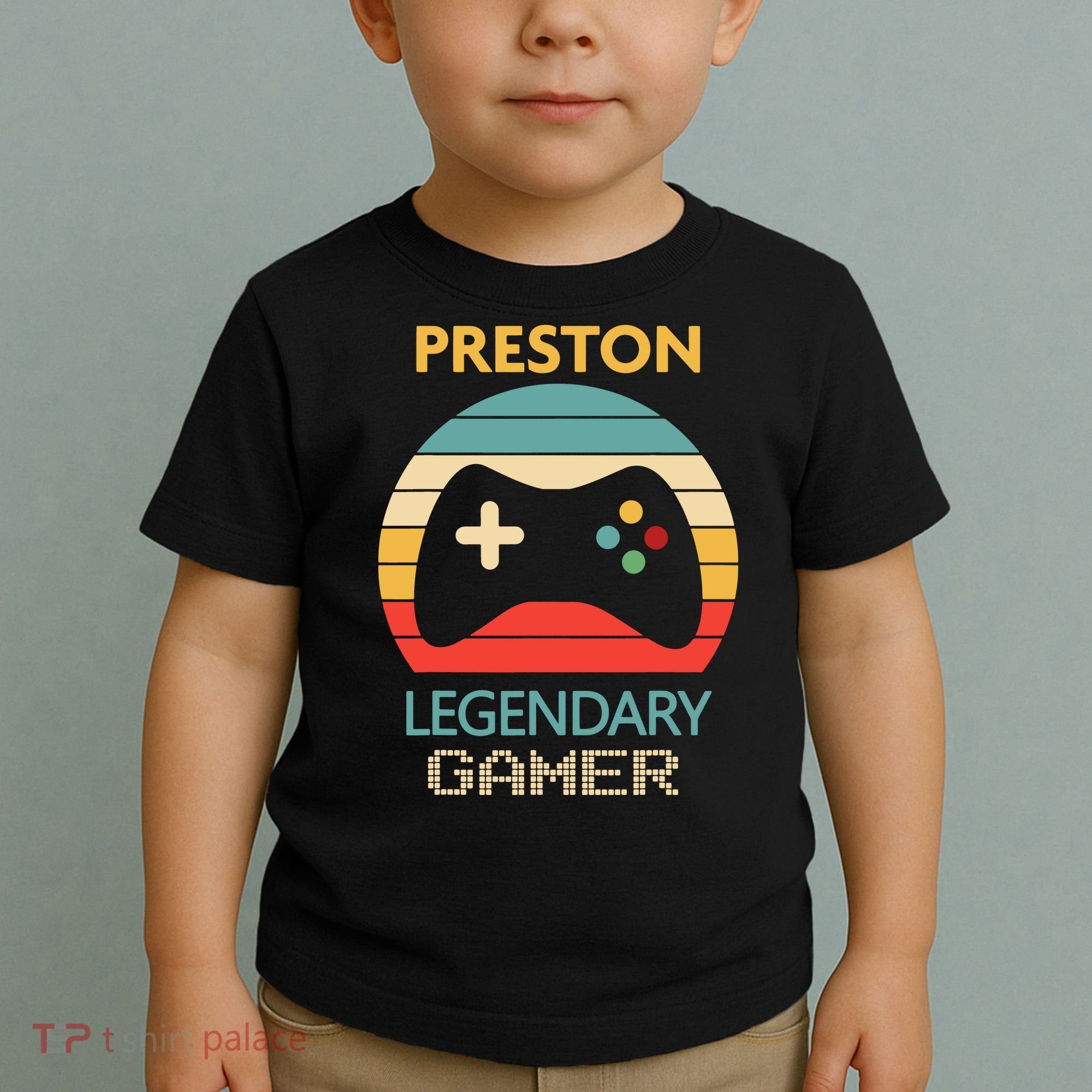Preston Name Gift Personalized Legendary Gamer Toddler T-Shirt
