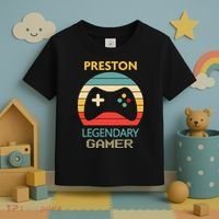 Preston Name Gift Personalized Legendary Gamer Toddler T-Shirt thumb 3
