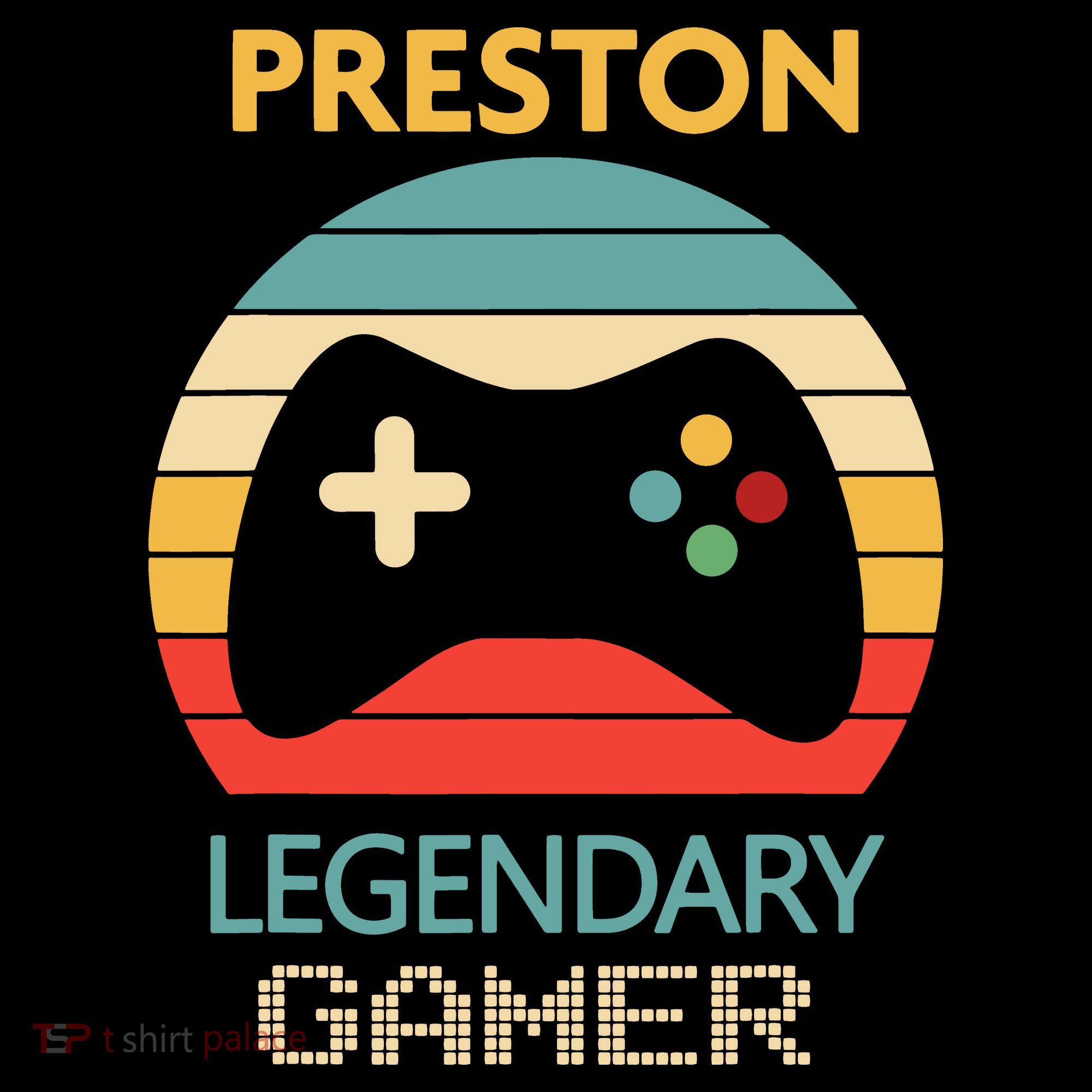 Preston Name Gift Personalized Legendary Gamer Toddler T-Shirt