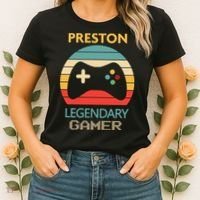 Preston Name Gift Personalized Legendary Gamer Women's T-Shirt thumb 2