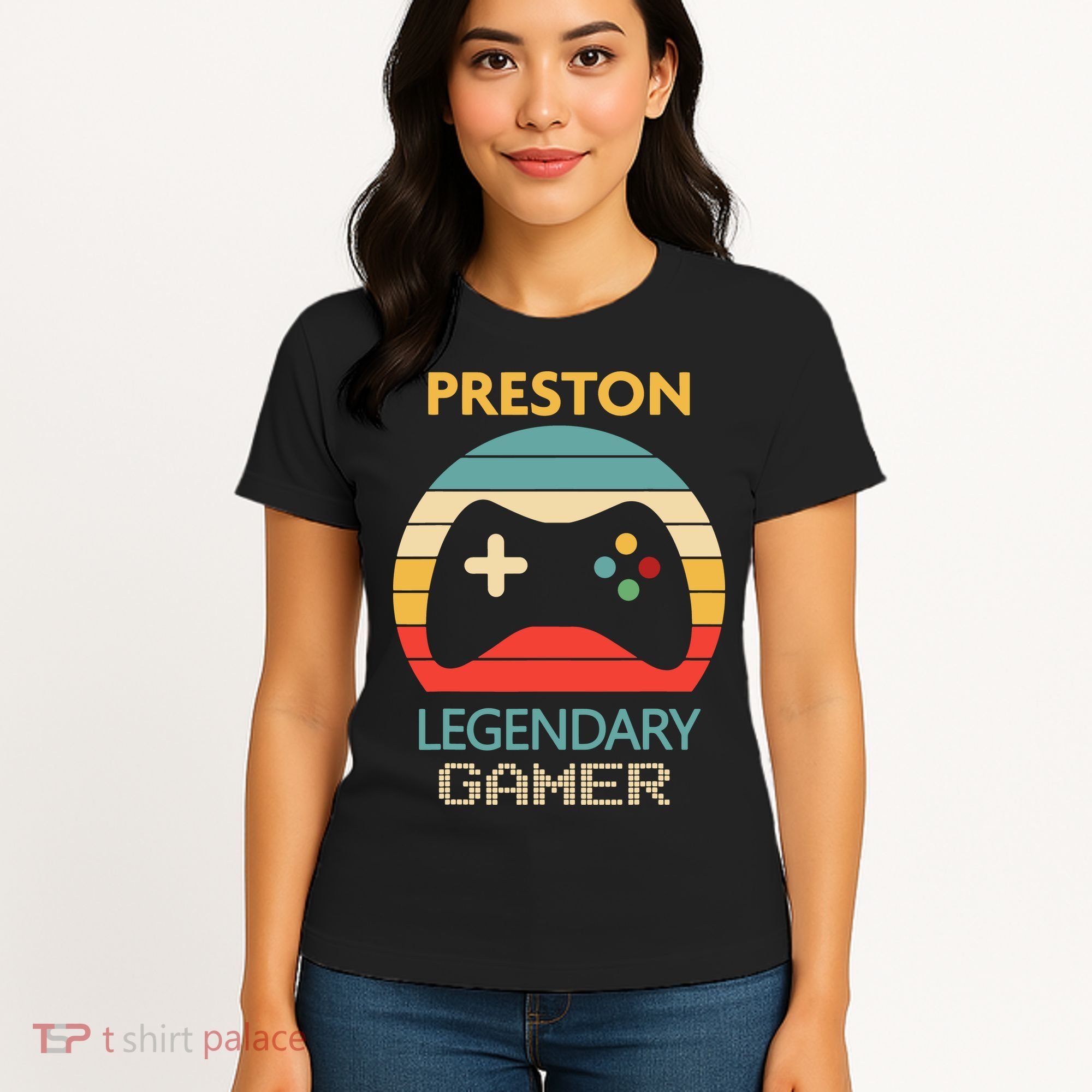 Preston Name Gift Personalized Legendary Gamer Women's T-Shirt