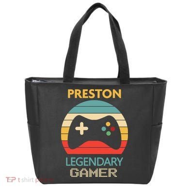 Preston Name Gift Personalized Legendary Gamer Tote Bag
