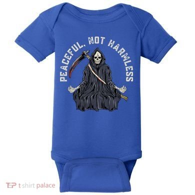 Peaceful, Not Harmless Peaceful Not Harmless Baby Bodysuit