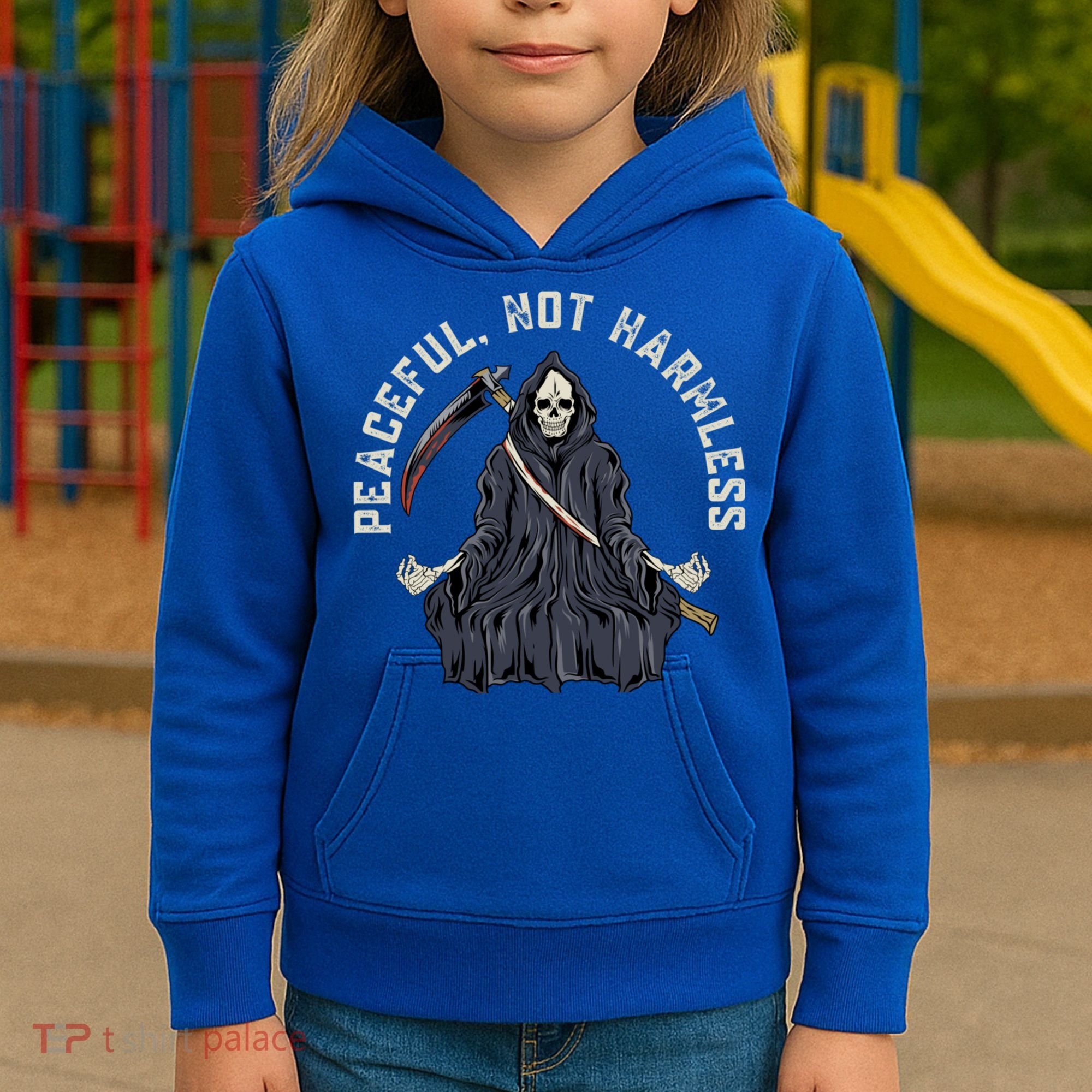 Peaceful, Not Harmless Peaceful Not Harmless Kids Hoodie