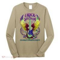 Proud Neurodiversity I ROCK THE SPECTRUM Autism Awareness Long Sleeve Shirt thumb 0