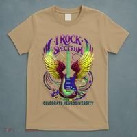 Proud Neurodiversity I ROCK THE SPECTRUM Autism Awareness T-Shirt thumb 5