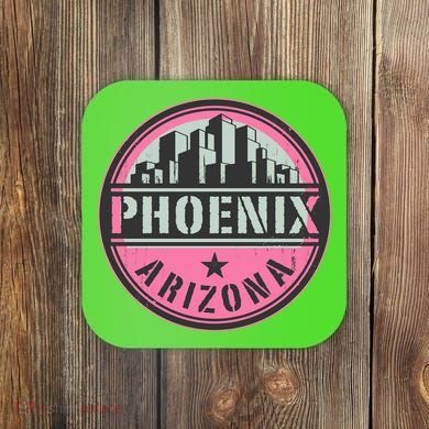 Phoenix Neon Logo Coaster
