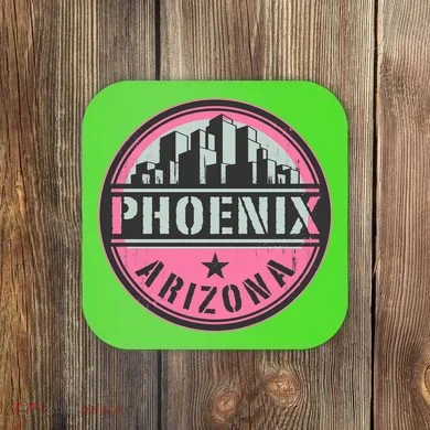 Phoenix Neon Logo Coaster
