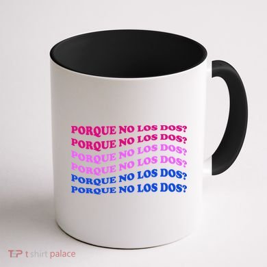 Porque No Los Dos Why Not Both Spanish Mexico Bisexual Pride Gift Coffee Mug back