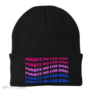 Porque No Los Dos Why Not Both Spanish Mexico Bisexual Pride Gift Beanie