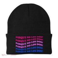 Porque No Los Dos Why Not Both Spanish Mexico Bisexual Pride Gift Beanie thumb 0