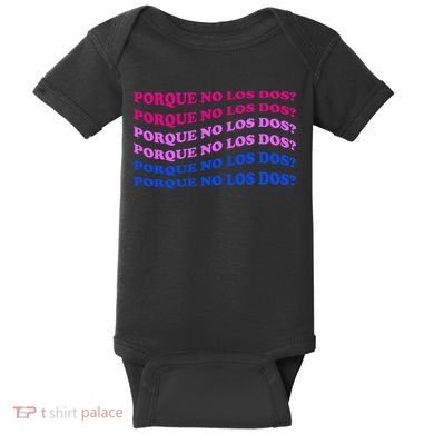 Porque No Los Dos Why Not Both Spanish Mexico Bisexual Pride Gift Baby Bodysuit