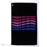 Porque No Los Dos Why Not Both Spanish Mexico Bisexual Pride Gift Golf Towel thumb 0
