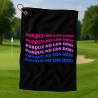 Porque No Los Dos Why Not Both Spanish Mexico Bisexual Pride Gift Golf Towel thumb 1