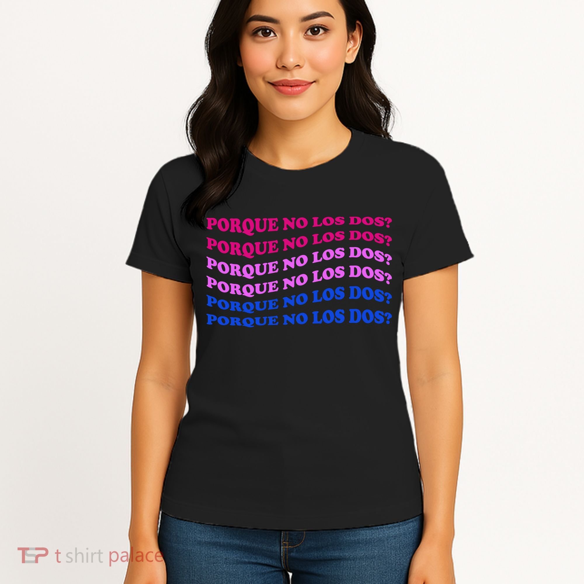 Porque No Los Dos Why Not Both Spanish Mexico Bisexual Pride Gift Women's T-Shirt