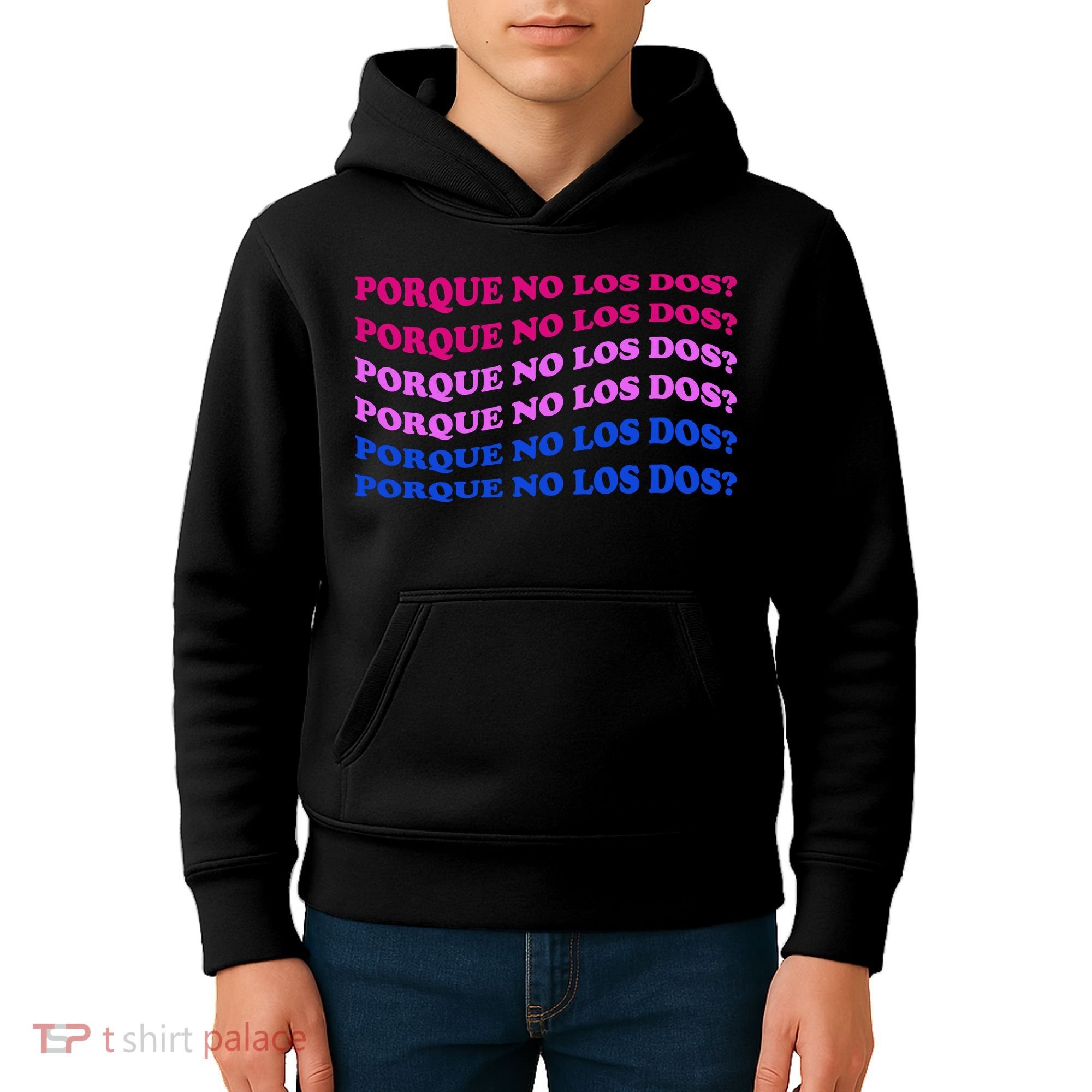 Porque No Los Dos Why Not Both Spanish Mexico Bisexual Pride Gift Kids Hoodie