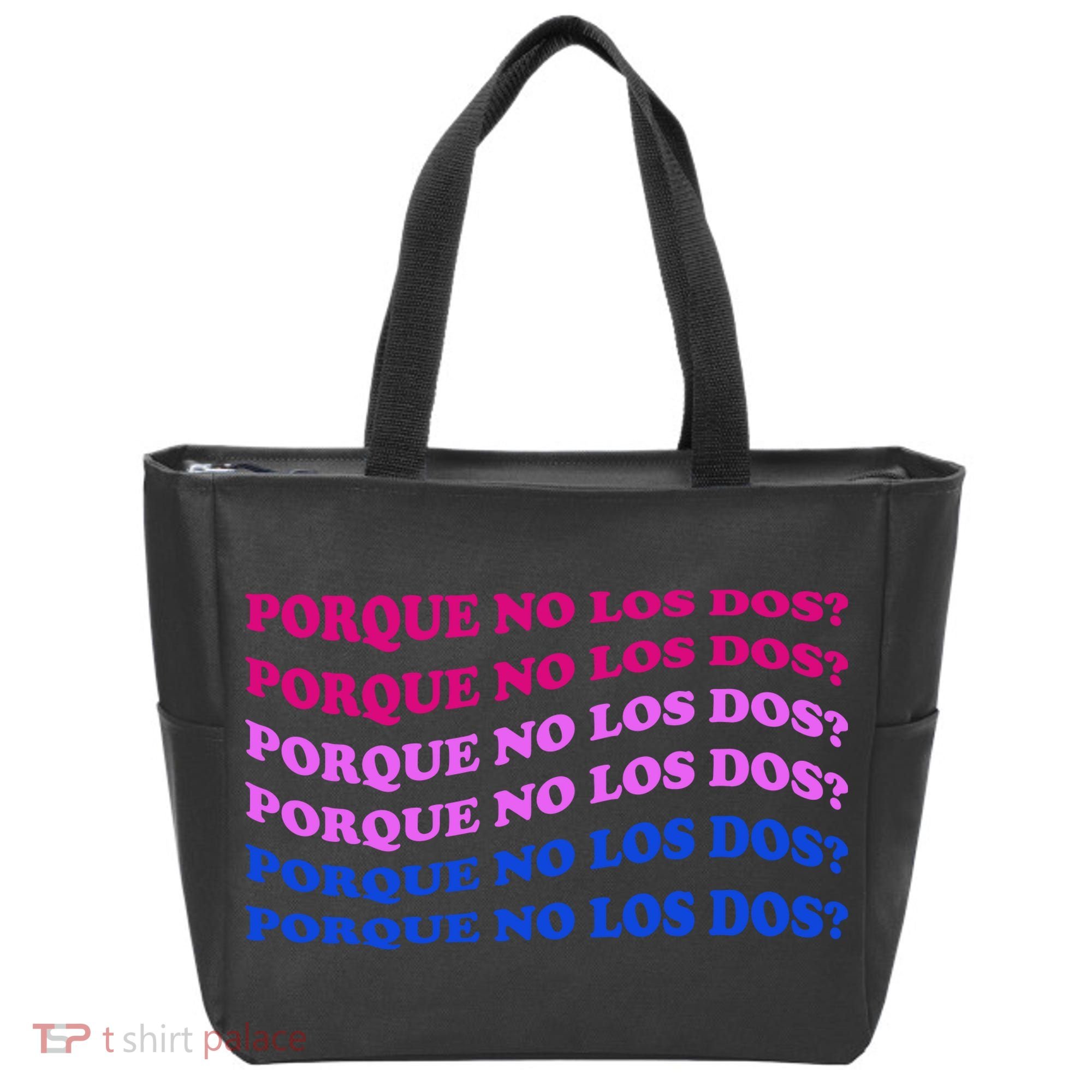 Porque No Los Dos Why Not Both Spanish Mexico Bisexual Pride Gift Tote Bag