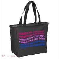 Porque No Los Dos Why Not Both Spanish Mexico Bisexual Pride Gift Tote Bag thumb 2