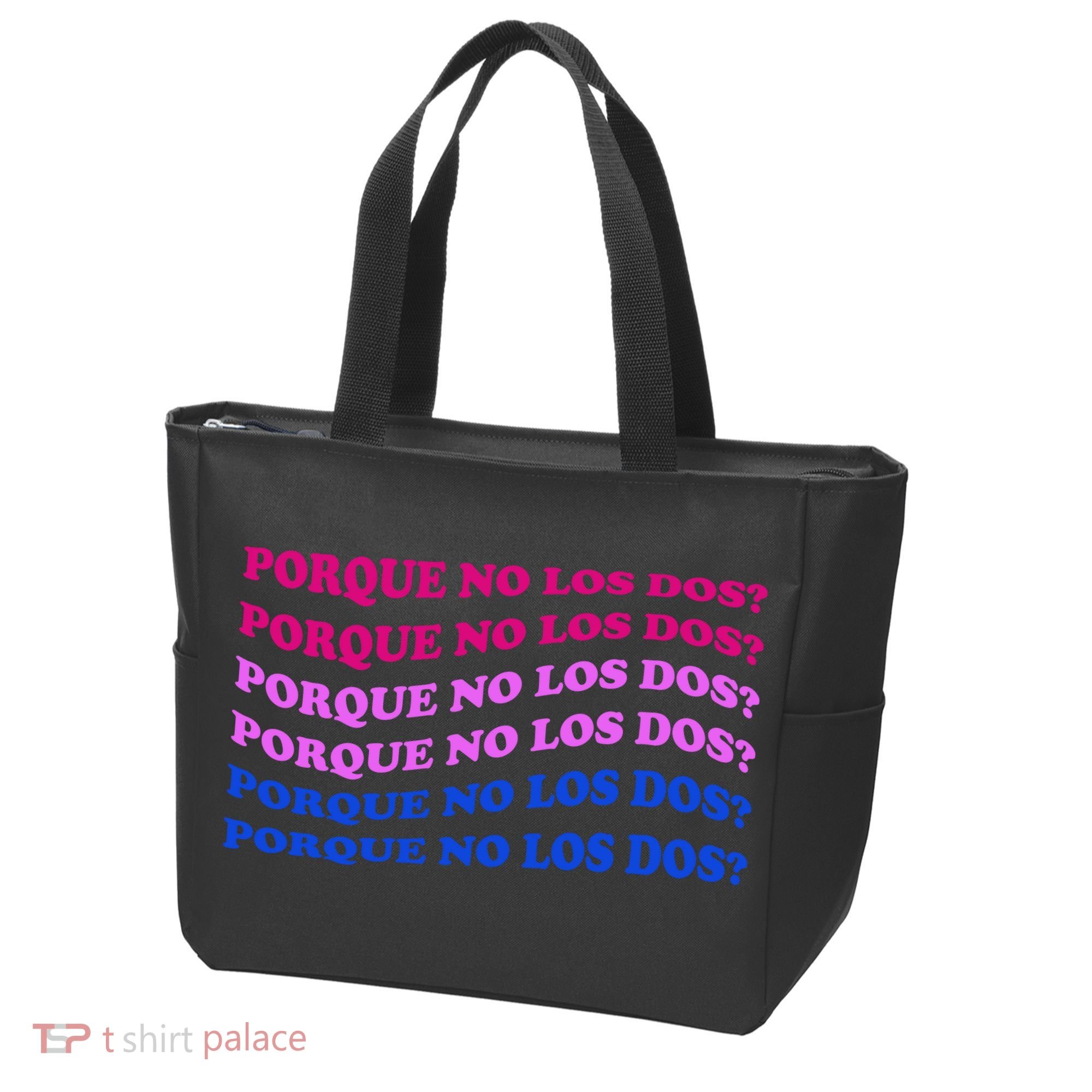Porque No Los Dos Why Not Both Spanish Mexico Bisexual Pride Gift Tote Bag
