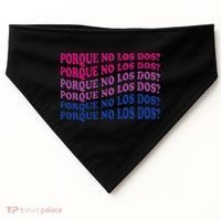 Porque No Los Dos Why Not Both Spanish Mexico Bisexual Pride USA-Made Doggie Bandana thumb 0