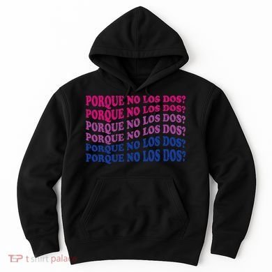 Porque No Los Dos Why Not Both Spanish Mexico Bisexual Pride Hoodie